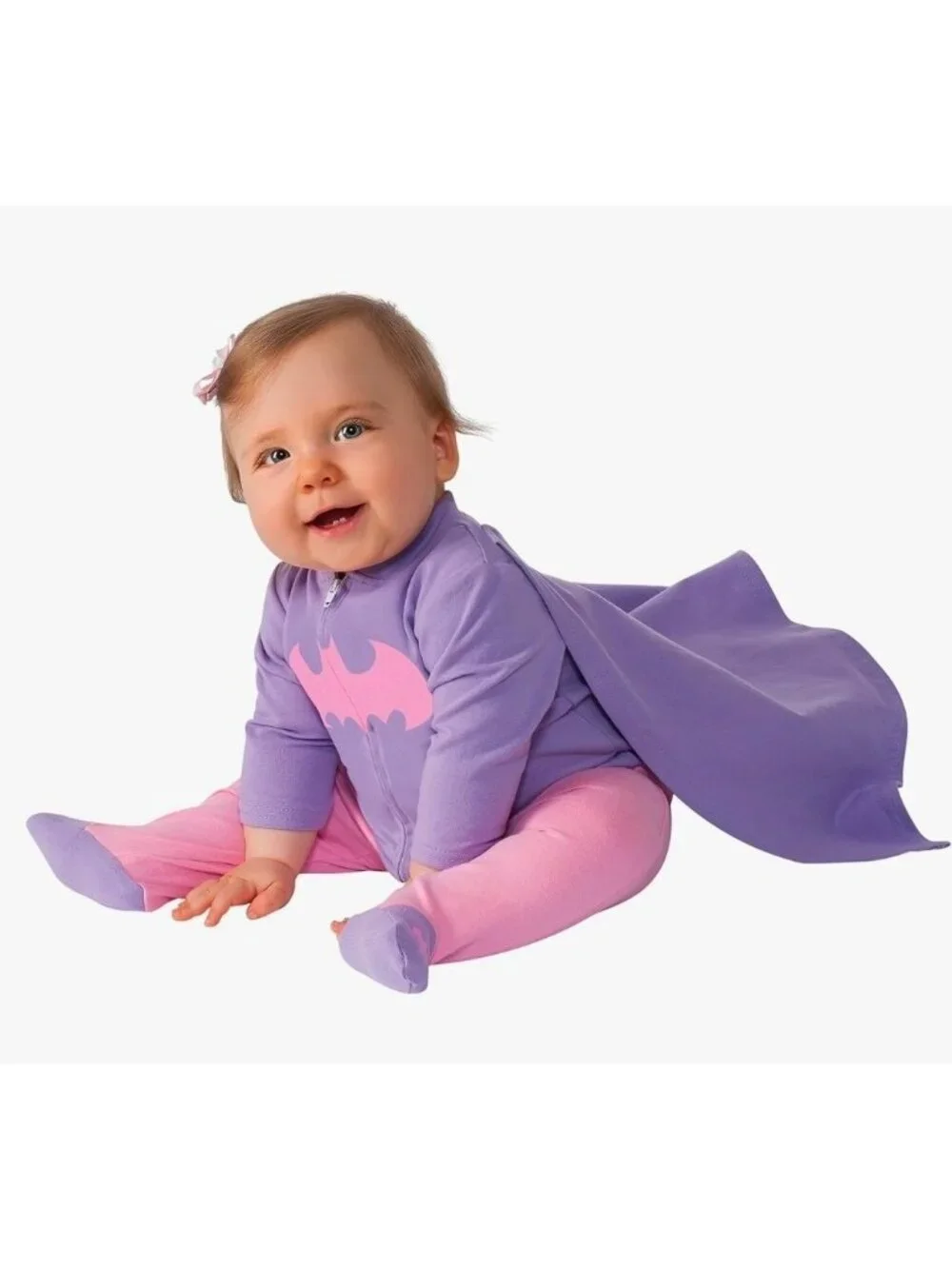 New! Batgirl Costume with Cape Size 0-6 months Pink Purple